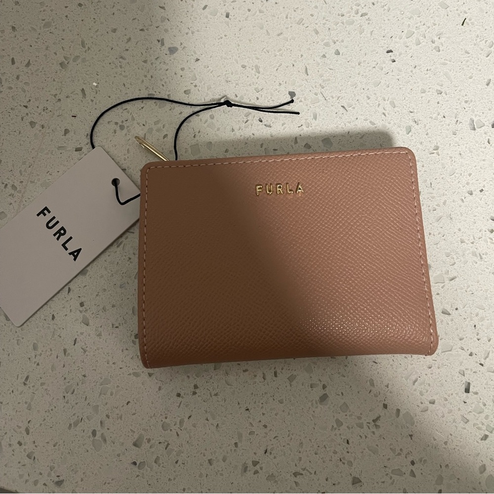 Furla classic billfold with zip wallet pink